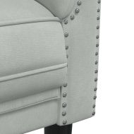 Диван, 2-местен, светлосив, кадифе