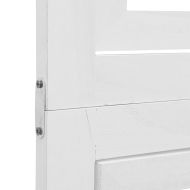 Разделител за стая, 6 панела, бял, дърво пауловния масив