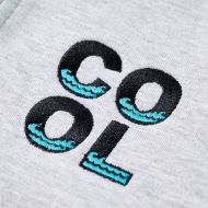 Детски суитшърт с качулка и цип, сив, 92