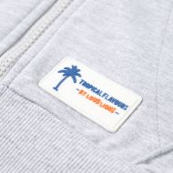 Детски суитшърт с качулка и цип, сив, 92