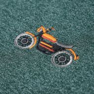 Детски суитшърт, тъмнозелен меланж, 92