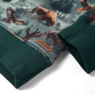 Детски суитшърт, тъмнозелен, 140