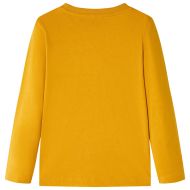 Детска тениска с дълъг ръкав, охра, 104