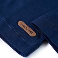 Детска тениска с дълъг ръкав, нейви, 104