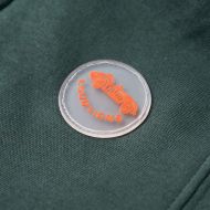 Детски суитшърт с качулка и цип, тъмнозелен, 92