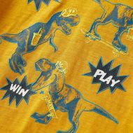 Детска тениска с дълъг ръкав, охра, 128