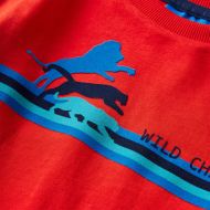 Детска тениска с дълъг ръкав, червена, 116