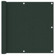 Балконски параван, тъмнозелен, 90x400 см, плат оксфорд