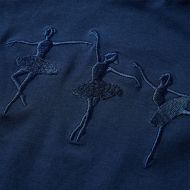 Детска тениска с дълъг ръкав, нейви синьо, 128