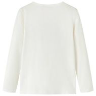 Детска тениска с дълъг ръкав, екрю, 104