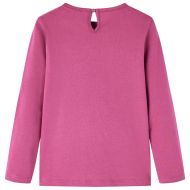 Детска тениска с дълъг ръкав, малина, 104