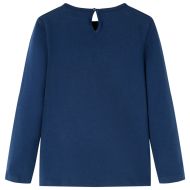 Детска тениска с дълъг ръкав, нейви синьо, 116