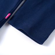 Детска тениска с дълъг ръкав, нейви, 128