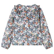 Детска риза с дълъг ръкав, тъмносиньо, 128