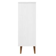 Шкаф за обувки MOLDE бял 59,5x35x103 см бор масив