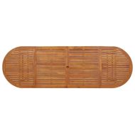 Градинска трапезна маса, 280x90x75 cм, акациево дърво масив