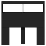 Табла шкаф с LED, черен, 100x17x102 см