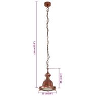 Пенделна лампа 25x25x134 см алуминий