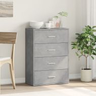 Бюфет бетонно сив 60x31x84 см инженерно дърво