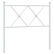 Метална резервна табла за легло, бяла, 90 см