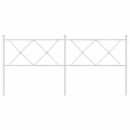 Метална резервна табла за легло, бяла, 180 см