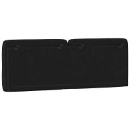 Мека табла за легло, черна, 120 см, кадифе