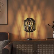 Абажур черен Ø23x28 см желязо и хартия