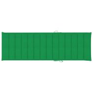 Шезлонг със зелено шалте, импрегнирана борова дървесина