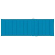 Шезлонг със синьо шалте, импрегнирано борово дърво