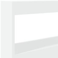 Табла шкаф с LED, бял, 100x17x102 см