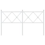 Метална резервна табла за легло, бяла, 160 см