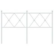 Метална резервна табла за легло, бяла, 140 см