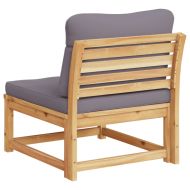 Градинско кресло с възглавница, масивно дърво акация