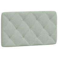 Мека табла за легло, светлосива, 80 см, кадифе