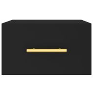 Нощно шкафче за стенен монтаж, черно, 35x35x20 см