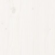 Градински комплект диван от 6 части, бял, масивно дърво бор