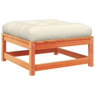 Градински комплект диван с възглавници, 8 части, восъчнокафяв