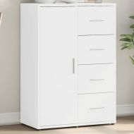 Сайдборд, бял, 60x31x84 см, инженерно дърво