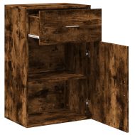 Шкаф за съхранение, опушен дъб, 56,5x39x90 см, инженерно дърво