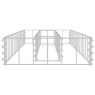 Габион повдигната леха, поцинкована стомана, 90x30x10 cм