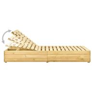 Двоен шезлонг със зелени шалтета, импрегнирано борово дърво