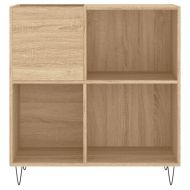 Шкаф за винилови плочи сонома дъб 84,5x38x89 см инженерно дърво