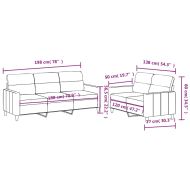 Комплект дивани от 2 части с възглавници, таупе, плат