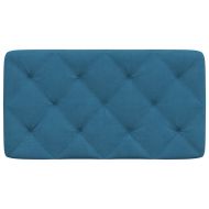 Мека табла за легло, синя, 90 см, кадифе