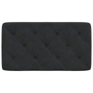 Мека табла за легло, черна, 90 см, кадифе