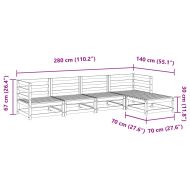 Градински комплект диван от 5 части, импрегниран бор