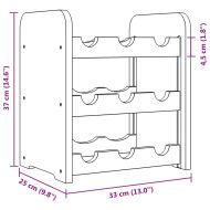 Поставка за вино 33x25x37 см масивна чамова дървесина