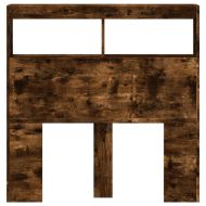 Табла шкаф с LED, опушен дъб, 100x17x102 см