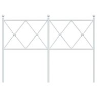 Метална резервна табла за легло, бяла, 120 см