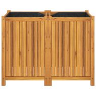 Градинска кашпа с вложка 100x50x75 см масивна акация